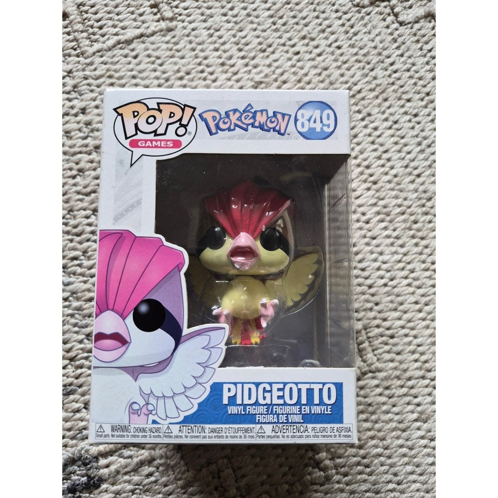 Funko Pop Games Pokemon Pidgeotto Vinyl Figure 849 Yellow Pink Bird